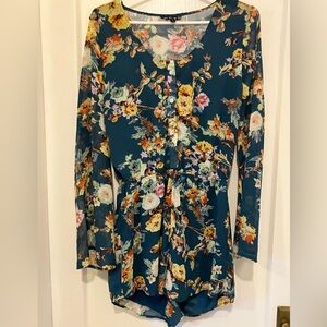 2 for $15 Teal Shorts Romper